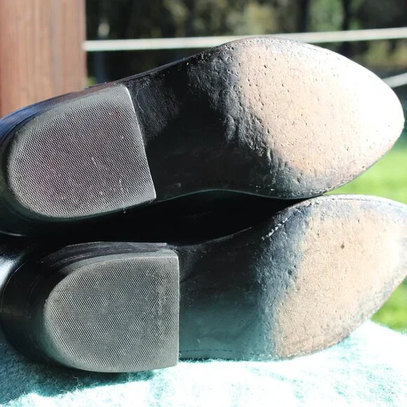 Lucchese Black Leather Boots Size 8D - Picture 13 of 16